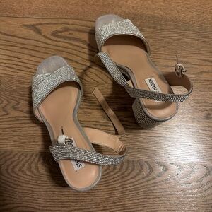 Steve Madden Glittering Silver Sandals